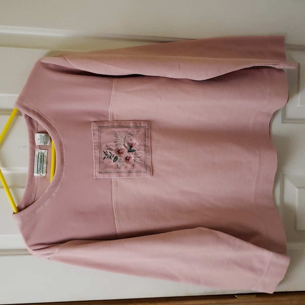 Shenanigans Velour Thermal Sweater Long Sleeve Top